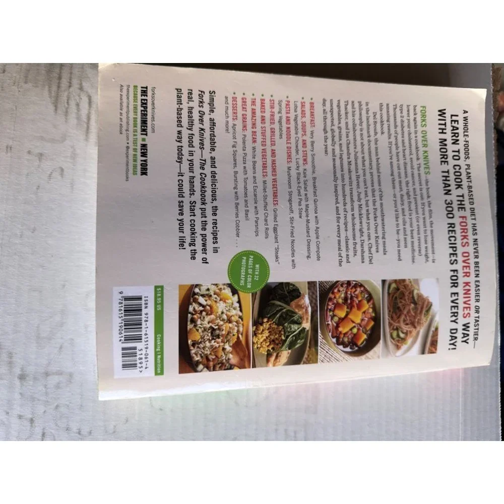 Forks Over Knives BestSeller Cookbook Plant Base. Book Kindly Used Good conditio
